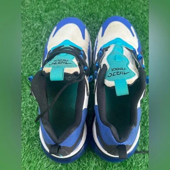 Nike Air Max 270‎ React Boys Shoes Size 6.5Y, Color: White/Black/Hyper Blue - Picture 6 of 8